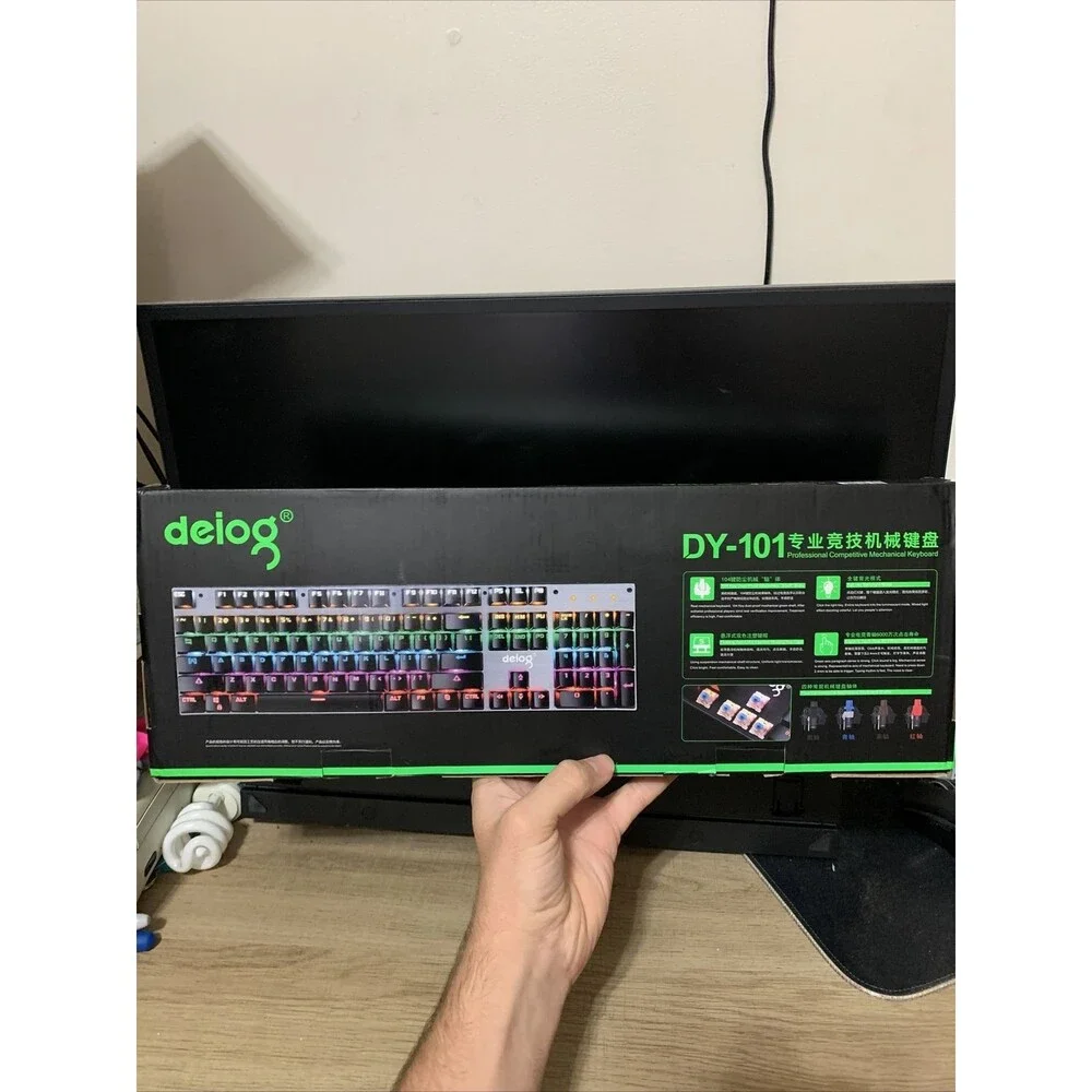 Deiog DY-101 Professional Competitive Mechanical Keyboard Used Minimal Teal